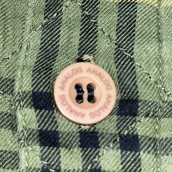 Vintage ANALOG Plaid Quilted Shacket Shirt Jacket- Made in Portugal -EUC -Size M - Picture 14 of 16
